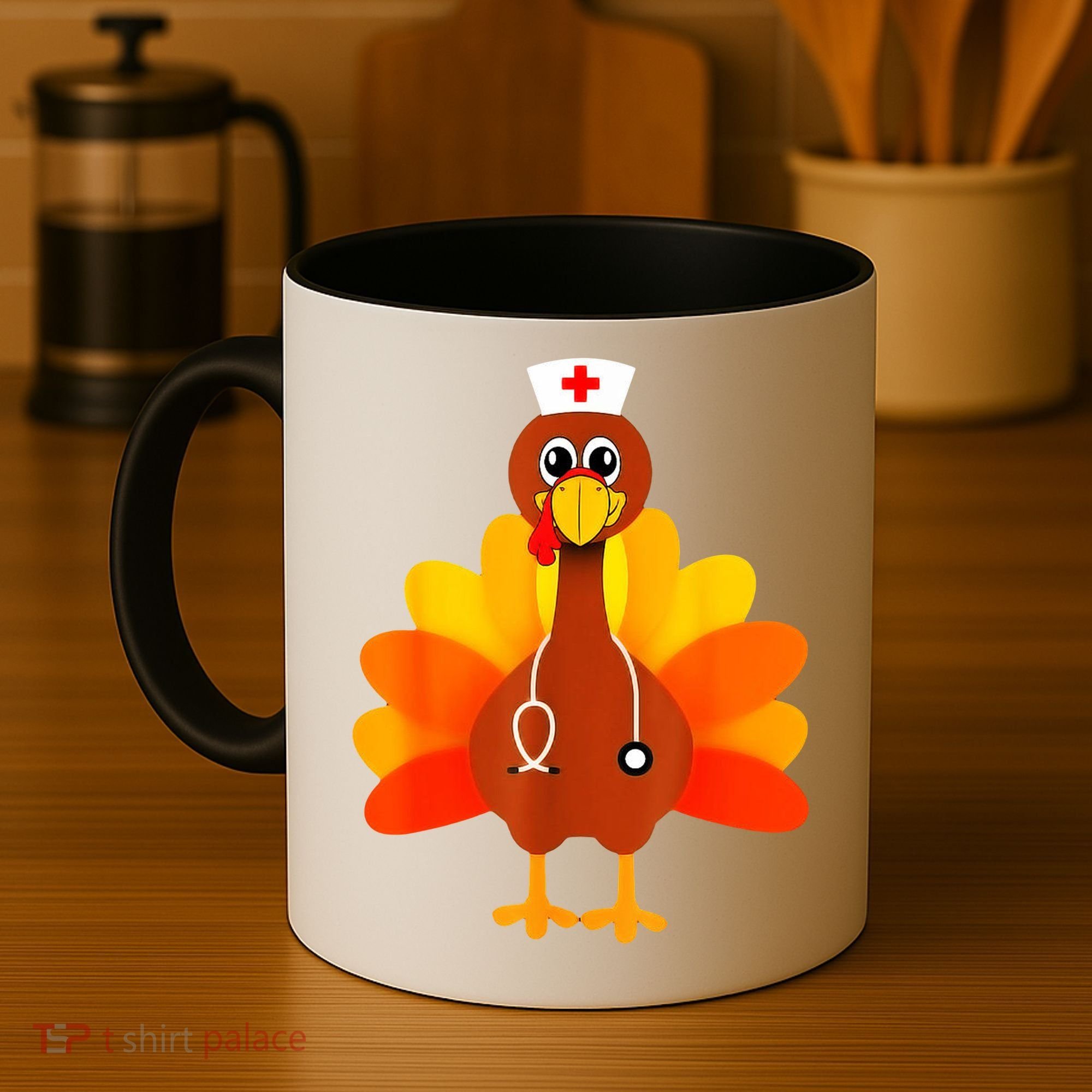 Cute Nurse Thanksgiving Turkey Coffee Mug