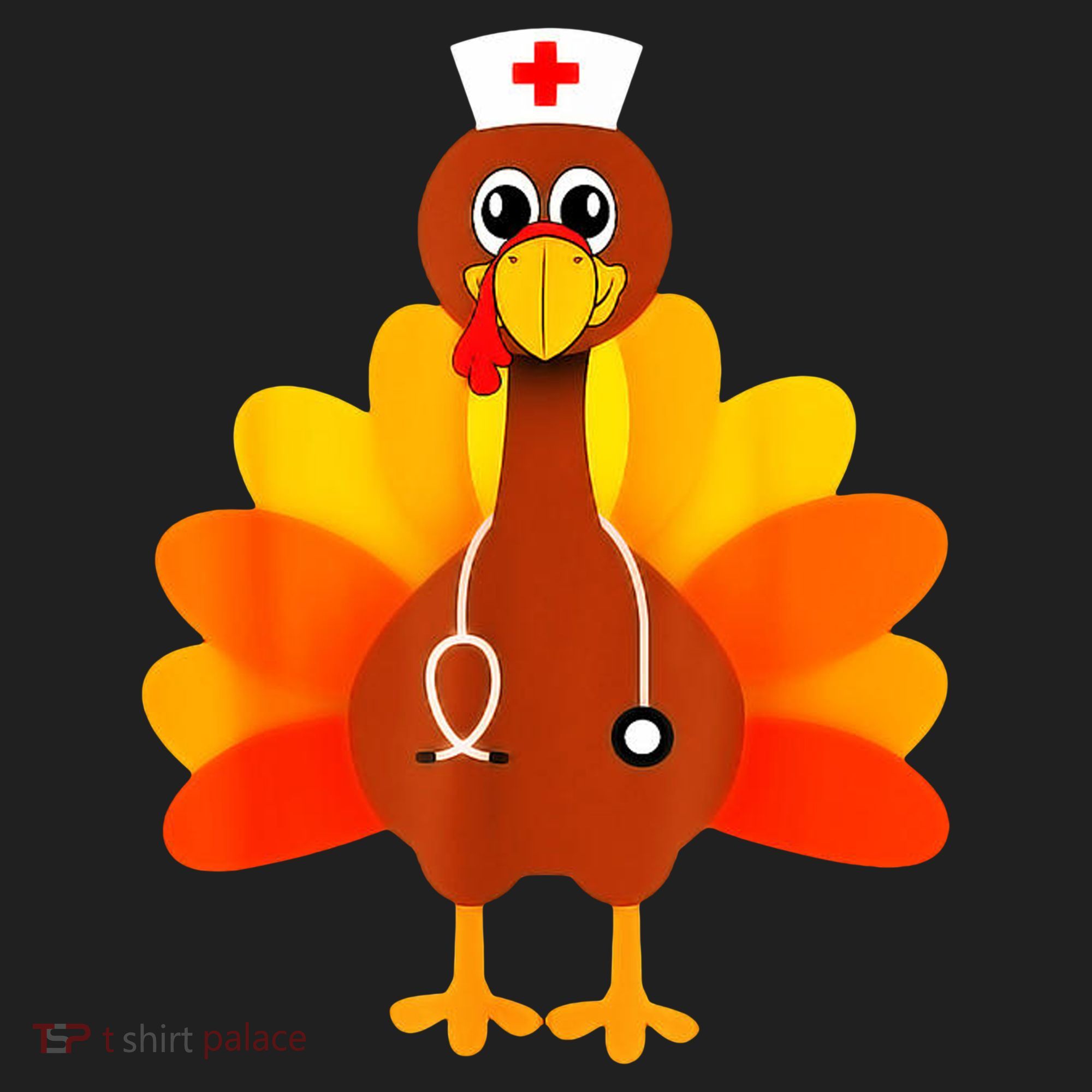 Cute Nurse Thanksgiving Turkey Golf Towel
