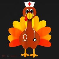 Cute Nurse Thanksgiving Turkey Toddler T-Shirt thumb 4