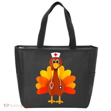 Cute Nurse Thanksgiving Turkey Tote Bag
