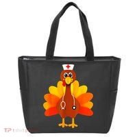 Cute Nurse Thanksgiving Turkey Tote Bag thumb 0