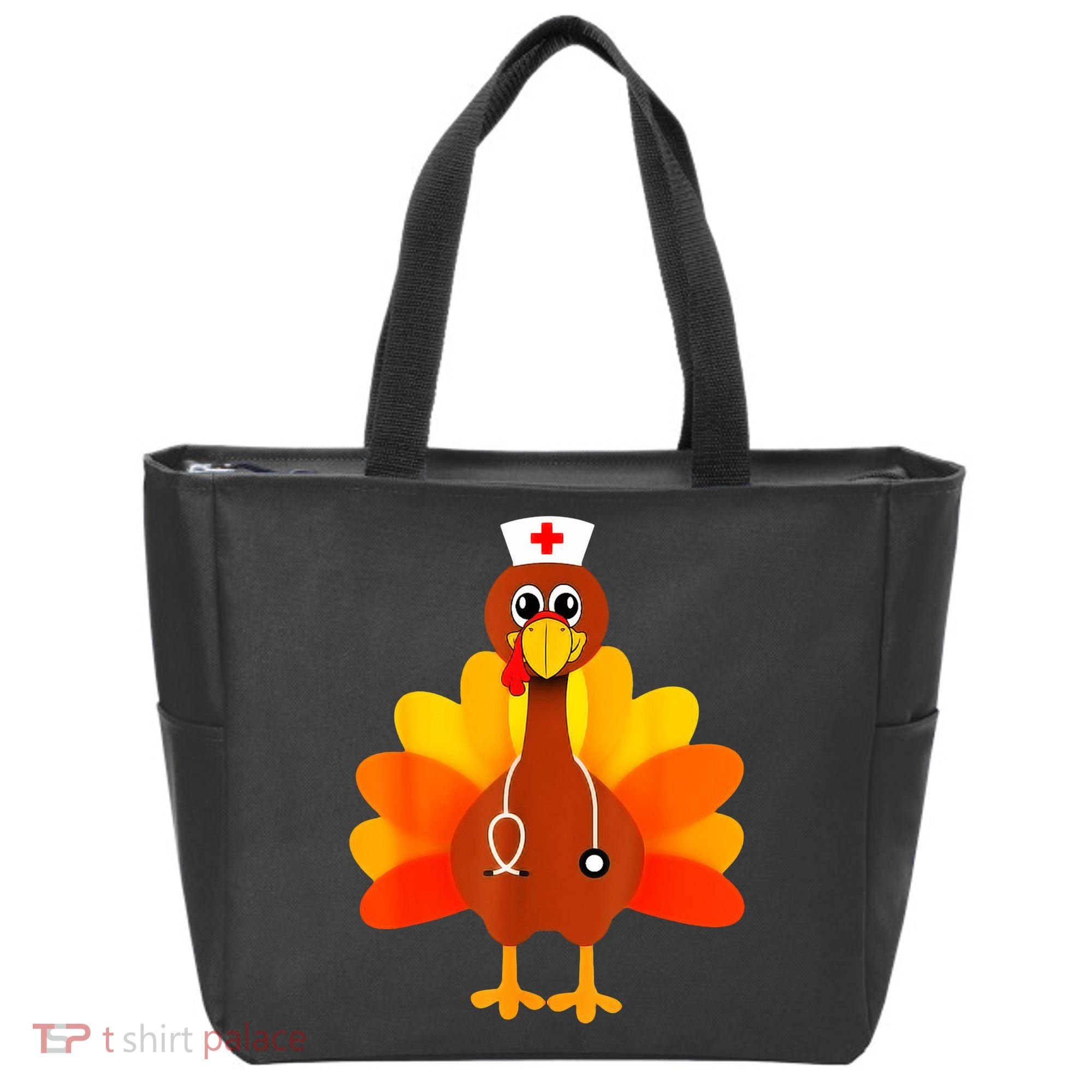 Cute Nurse Thanksgiving Turkey Tote Bag