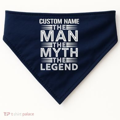 Custom Name The Man The Myth The Legend USA-Made Doggie Bandana