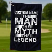 Custom Name The Man The Myth The Legend Golf Towel thumb 1