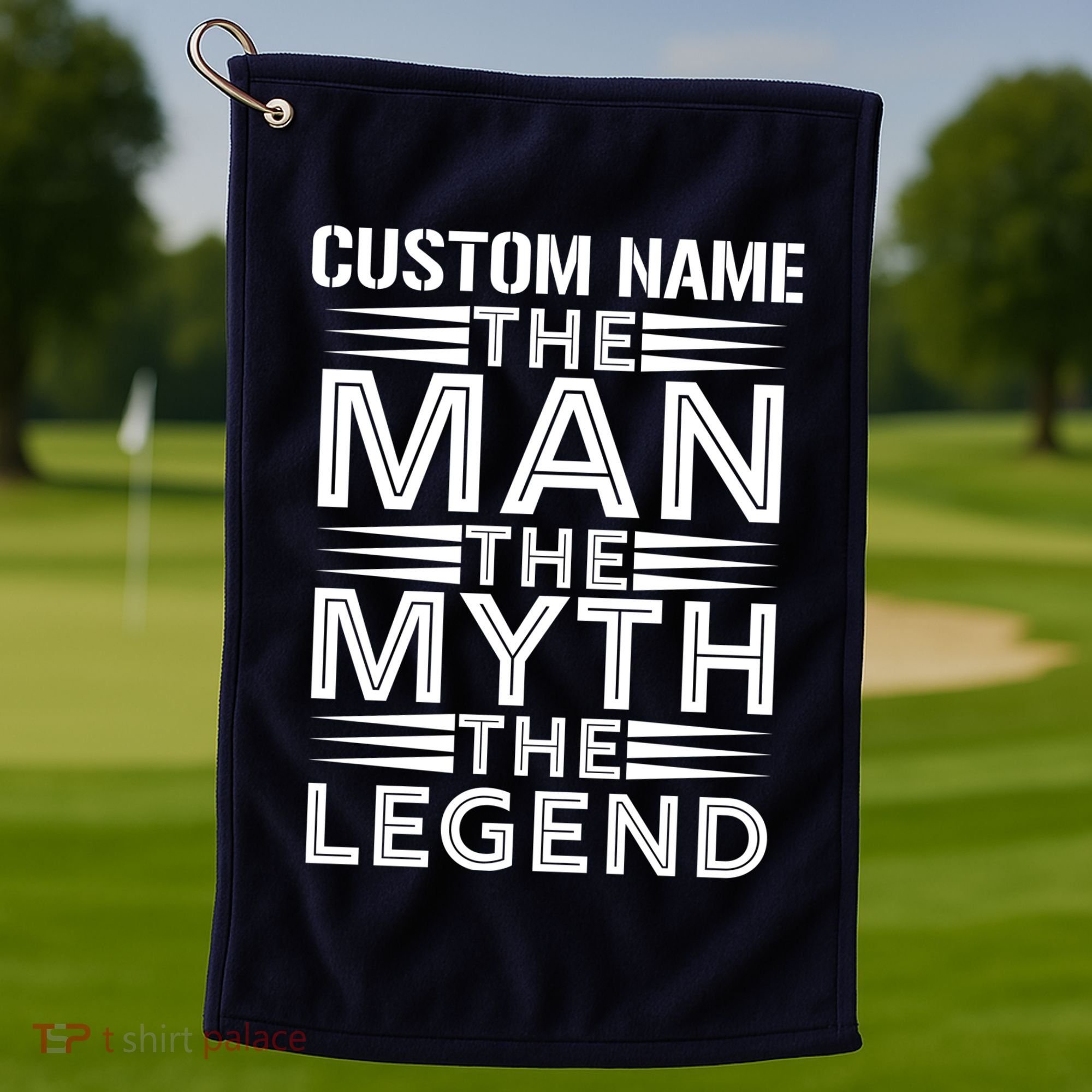 Custom Name The Man The Myth The Legend Golf Towel