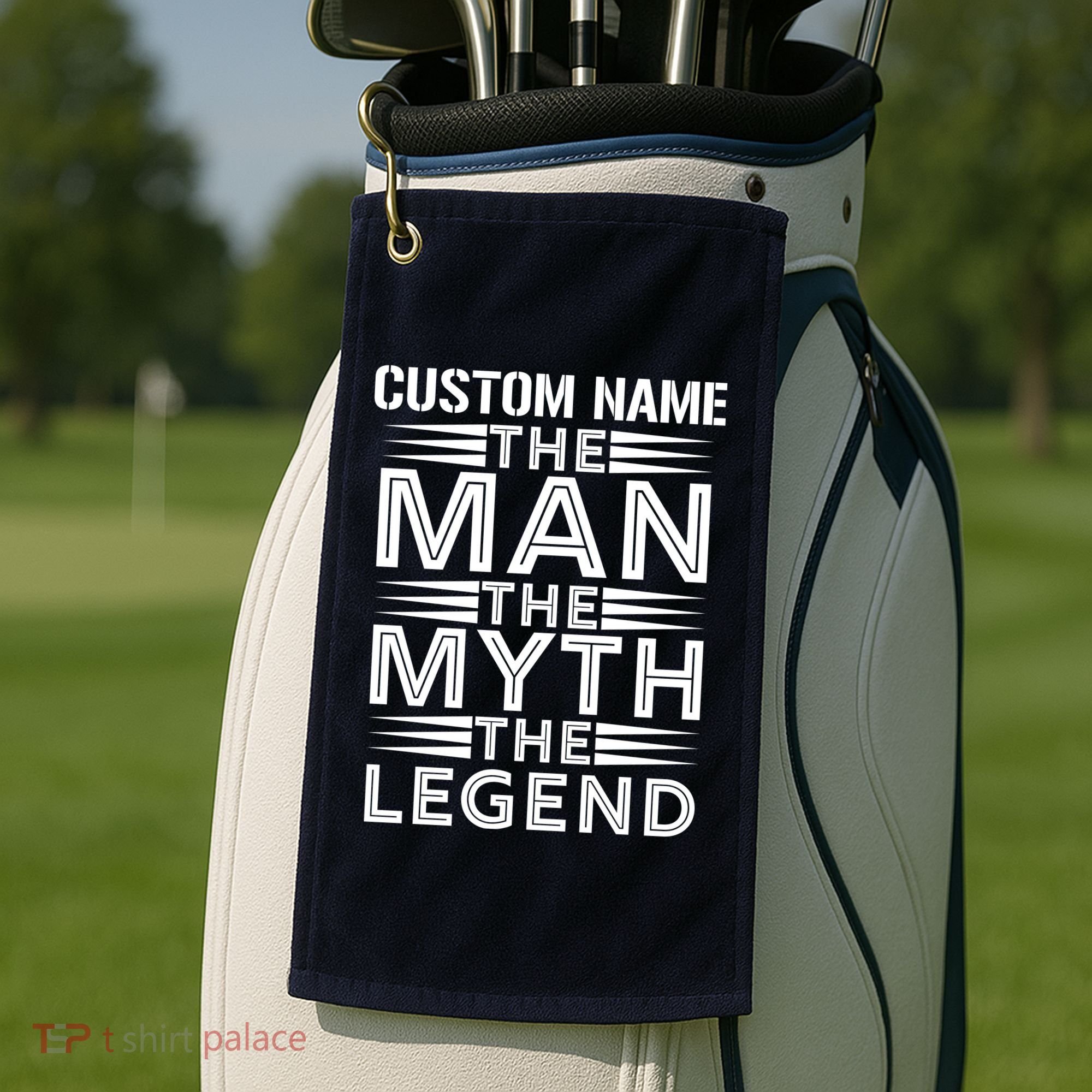 Custom Name The Man The Myth The Legend Golf Towel