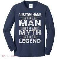Custom Name The Man The Myth The Legend Kids Long Sleeve Shirt thumb 0