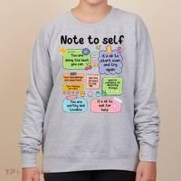 Counselor Note To Self Mental Health School Psychologist Women's Sweatshirt thumb 0
