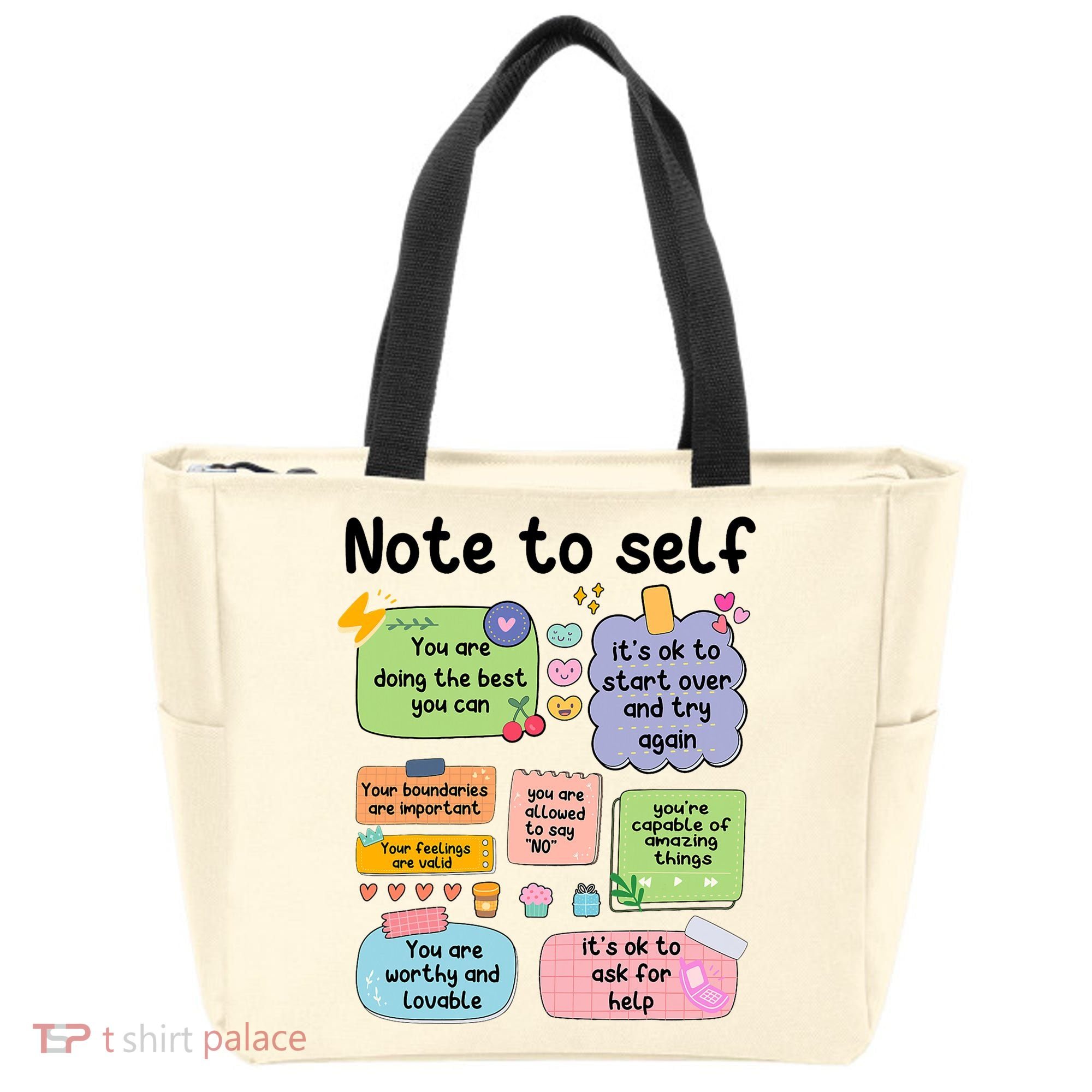 Counselor Note To Self Mental Health School Psychologist Tote Bag