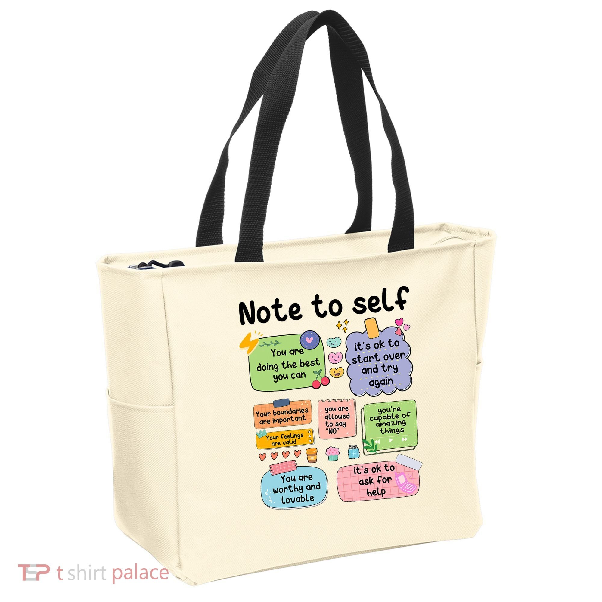 Counselor Note To Self Mental Health School Psychologist Tote Bag