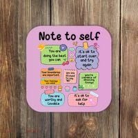 Counselor Note To Self Mental Health School Psychologist Coaster thumb 0
