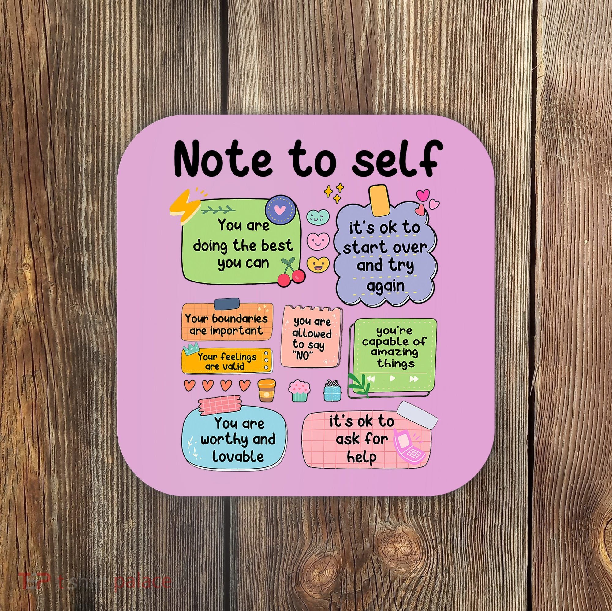 Counselor Note To Self Mental Health School Psychologist Coaster