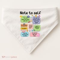 Counselor Note To Self Mental Health School Psychologist USA-Made Doggie Bandana thumb 0