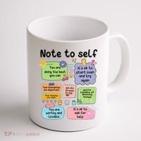 Counselor Note To Self Mental Health School Psychologist Coffee Mug thumb 1