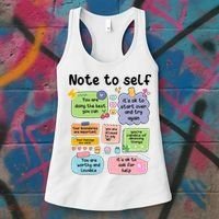 Counselor Note To Self Mental Health School Psychologist Women's Tank Top thumb 3