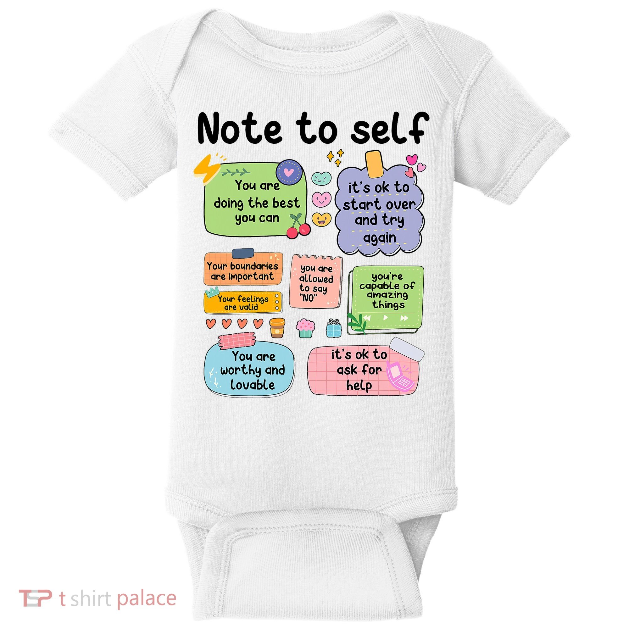 Counselor Note To Self Mental Health School Psychologist Baby Bodysuit