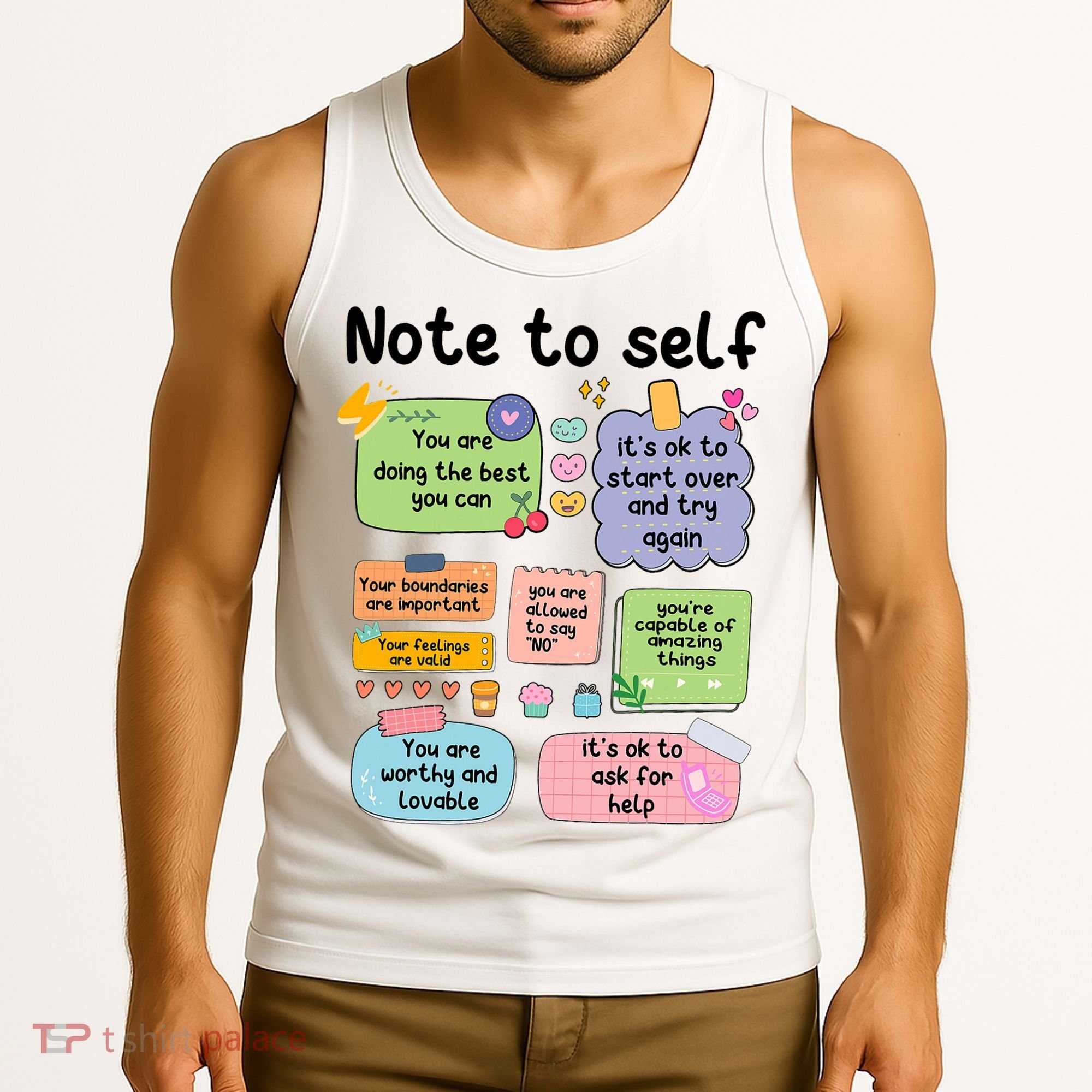 Counselor Note To Self Mental Health School Psychologist Tank Top