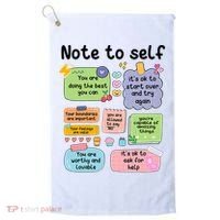 Counselor Note To Self Mental Health School Psychologist Golf Towel thumb 0