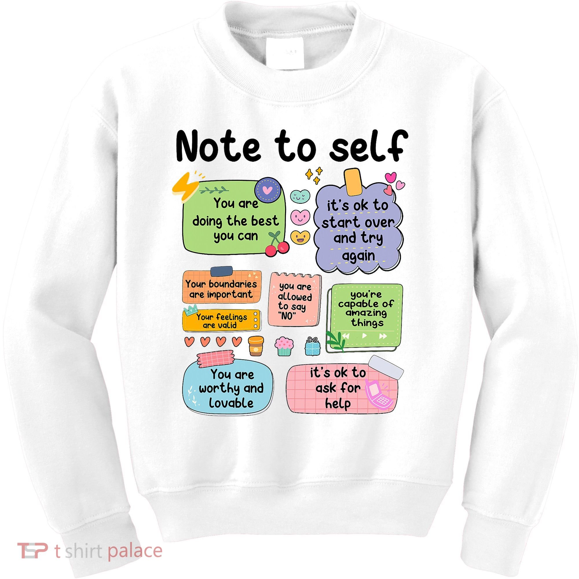 Counselor Note To Self Mental Health School Psychologist Kids Sweatshirt