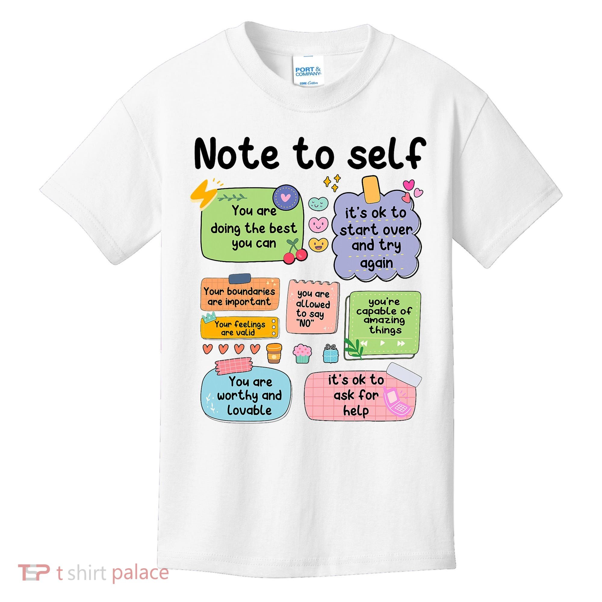 Counselor Note To Self Mental Health School Psychologist Kids T-Shirt