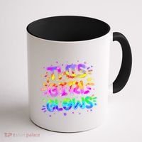 Cute Neon This Girl Glows Coffee Mug thumb 1