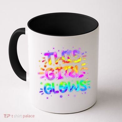 Cute Neon This Girl Glows Coffee Mug