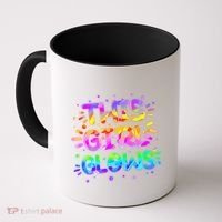 Cute Neon This Girl Glows Coffee Mug thumb 0