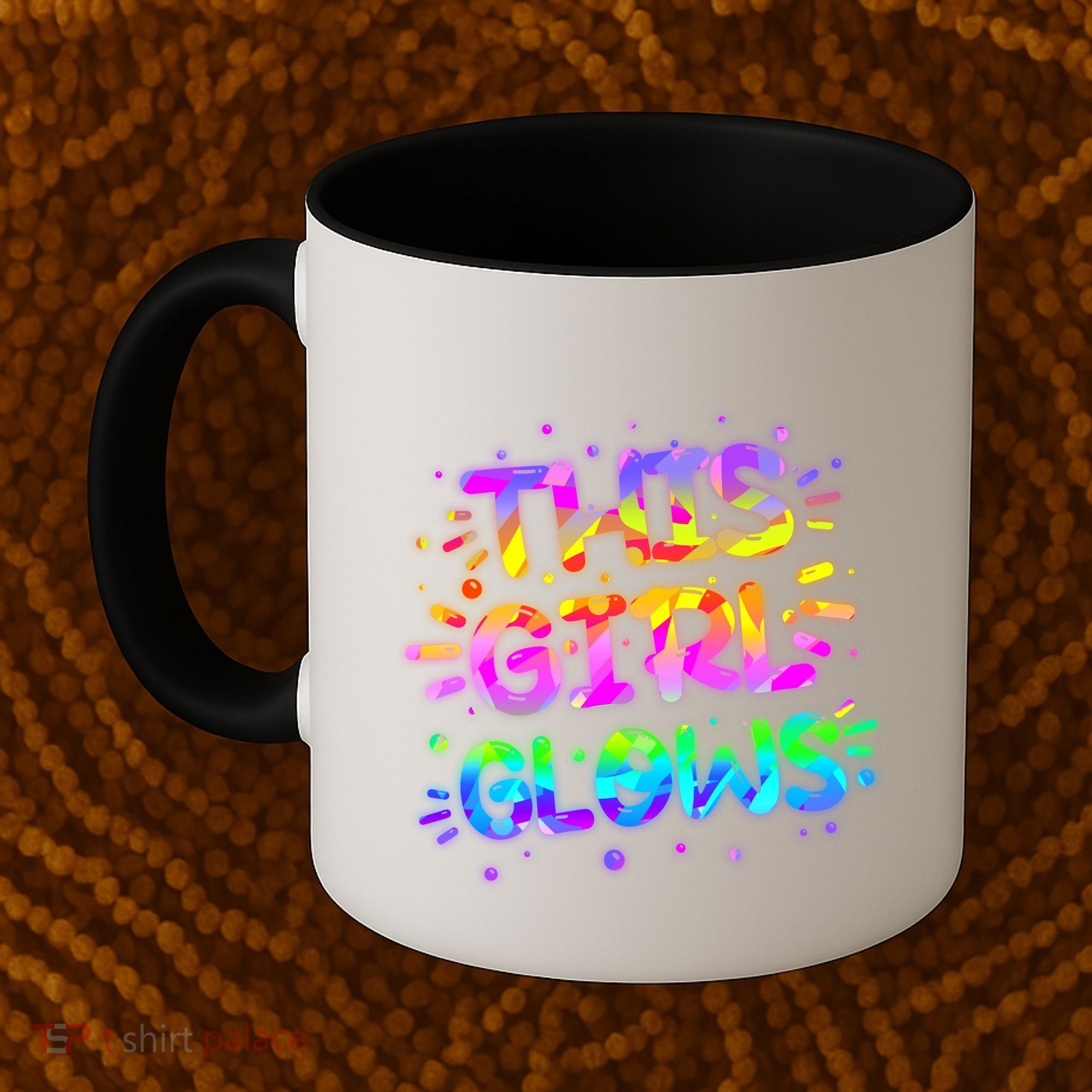 Cute Neon This Girl Glows Coffee Mug