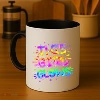 Cute Neon This Girl Glows Coffee Mug thumb 4