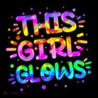 Cute Neon This Girl Glows Coffee Mug thumb 5