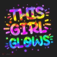 Cute Neon This Girl Glows Tumbler thumb 3