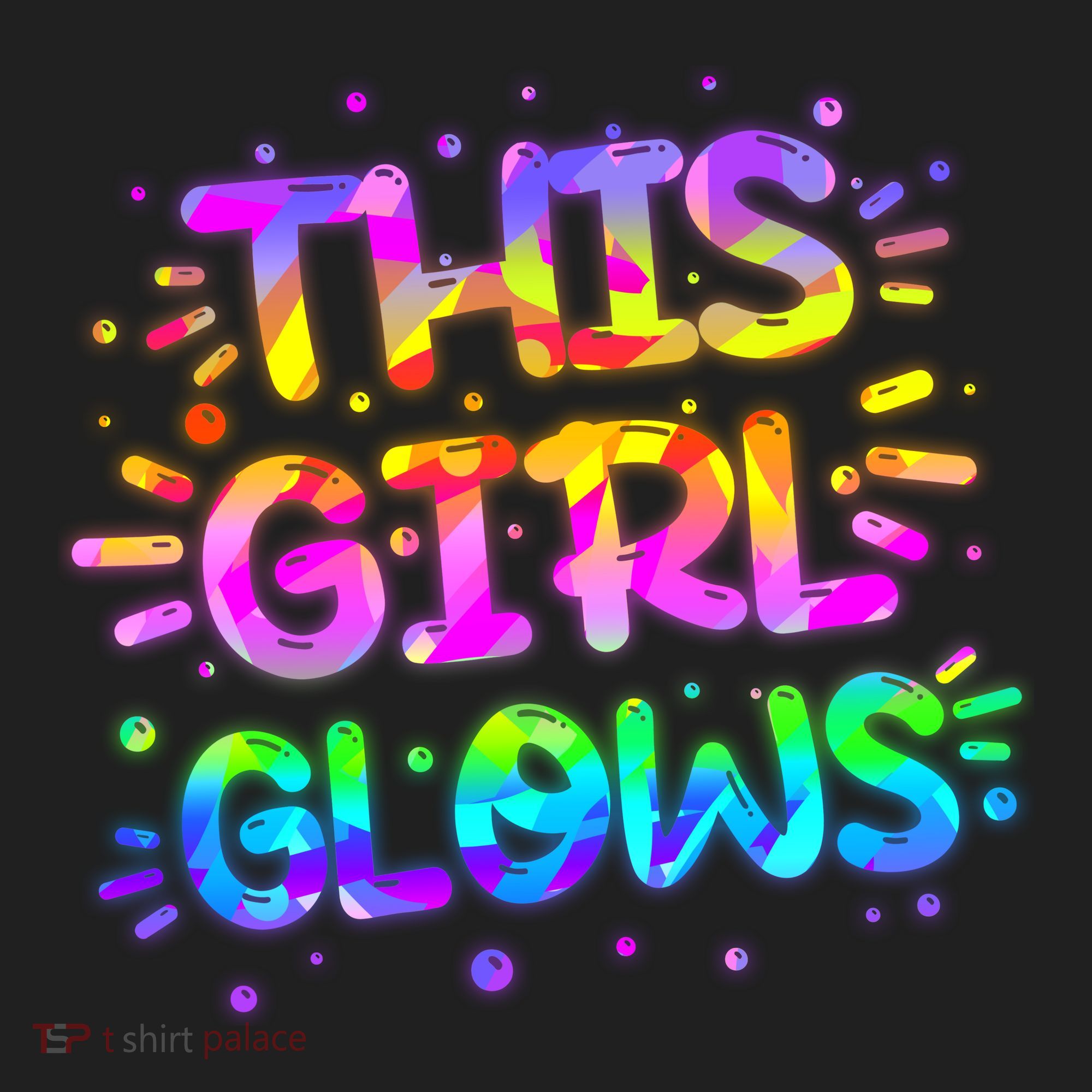 Cute Neon This Girl Glows Tumbler