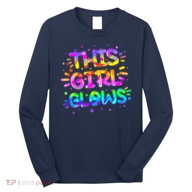 Cute Neon This Girl Glows Long Sleeve Shirt