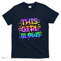 Cute Neon This Girl Glows T-Shirt thumb 0