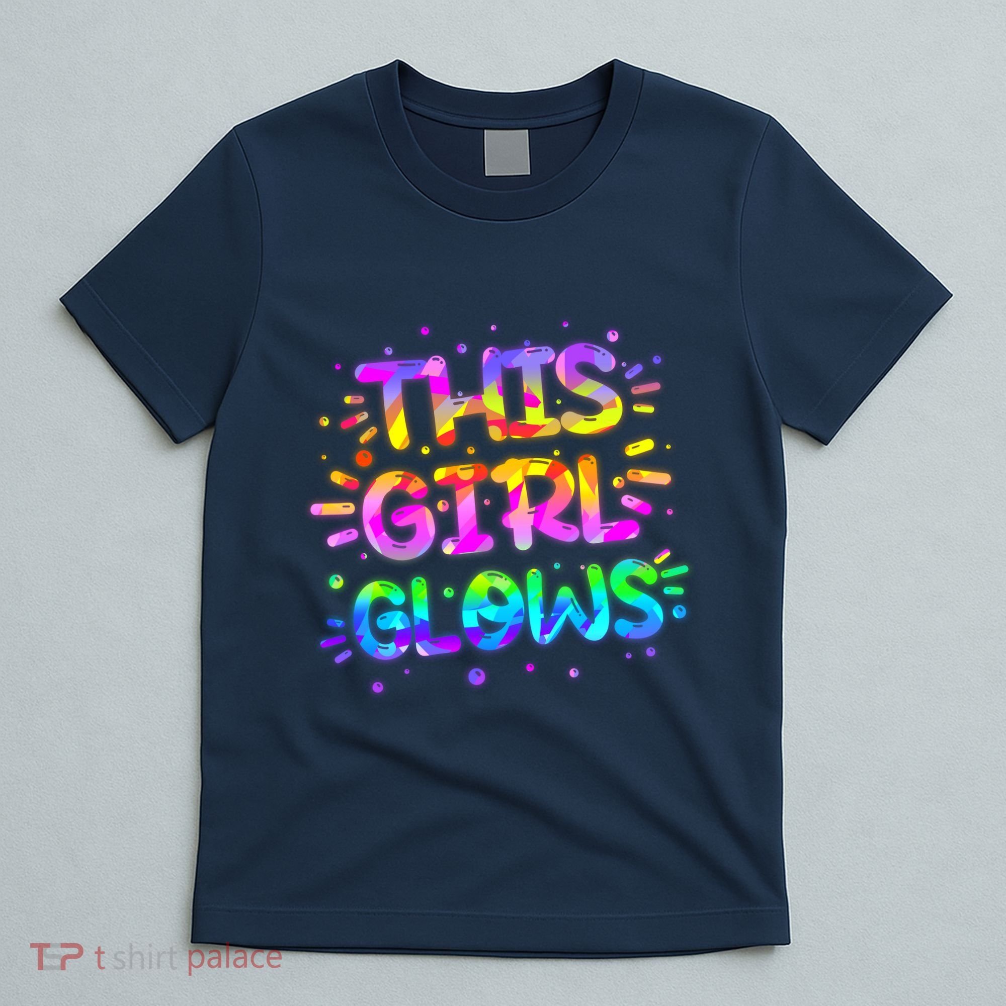 Cute Neon This Girl Glows T-Shirt