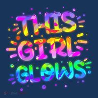 Cute Neon This Girl Glows Beanie thumb 2
