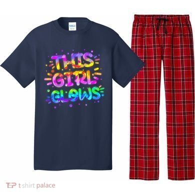 Cute Neon This Girl Glows Pajama Set