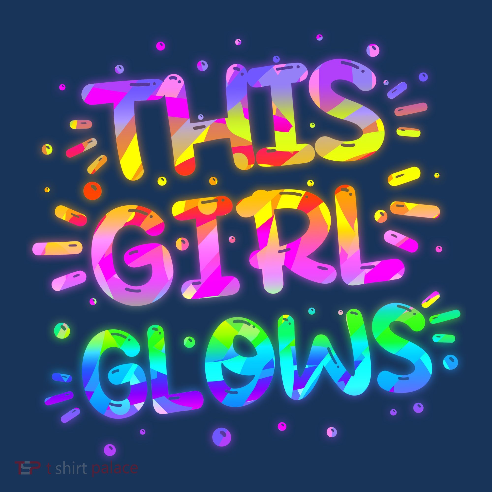 Cute Neon This Girl Glows Women's Hoodie