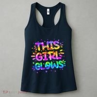 Cute Neon This Girl Glows Women's Tank Top thumb 3