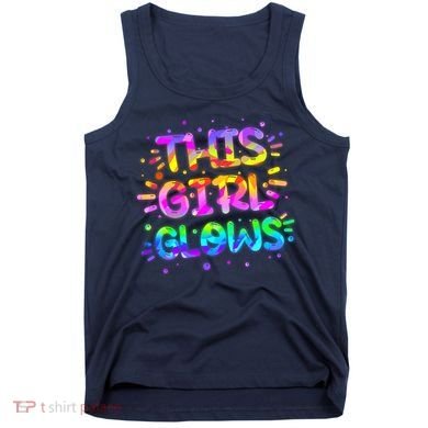 Cute Neon This Girl Glows Tank Top