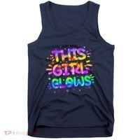 Cute Neon This Girl Glows Tank Top thumb 0