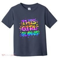 Cute Neon This Girl Glows Toddler T-Shirt thumb 0