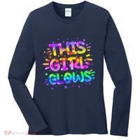 Cute Neon This Girl Glows Women's Long Sleeve Shirt thumb 0