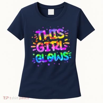 Cute Neon This Girl Glows Women's T-Shirt