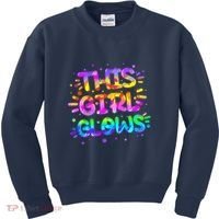 Cute Neon This Girl Glows Kids Sweatshirt thumb 0