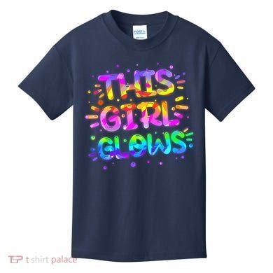 Cute Neon This Girl Glows Kids T-Shirt