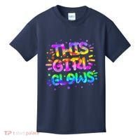 Cute Neon This Girl Glows Kids T-Shirt thumb 0
