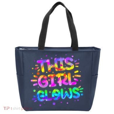 Cute Neon This Girl Glows Tote Bag