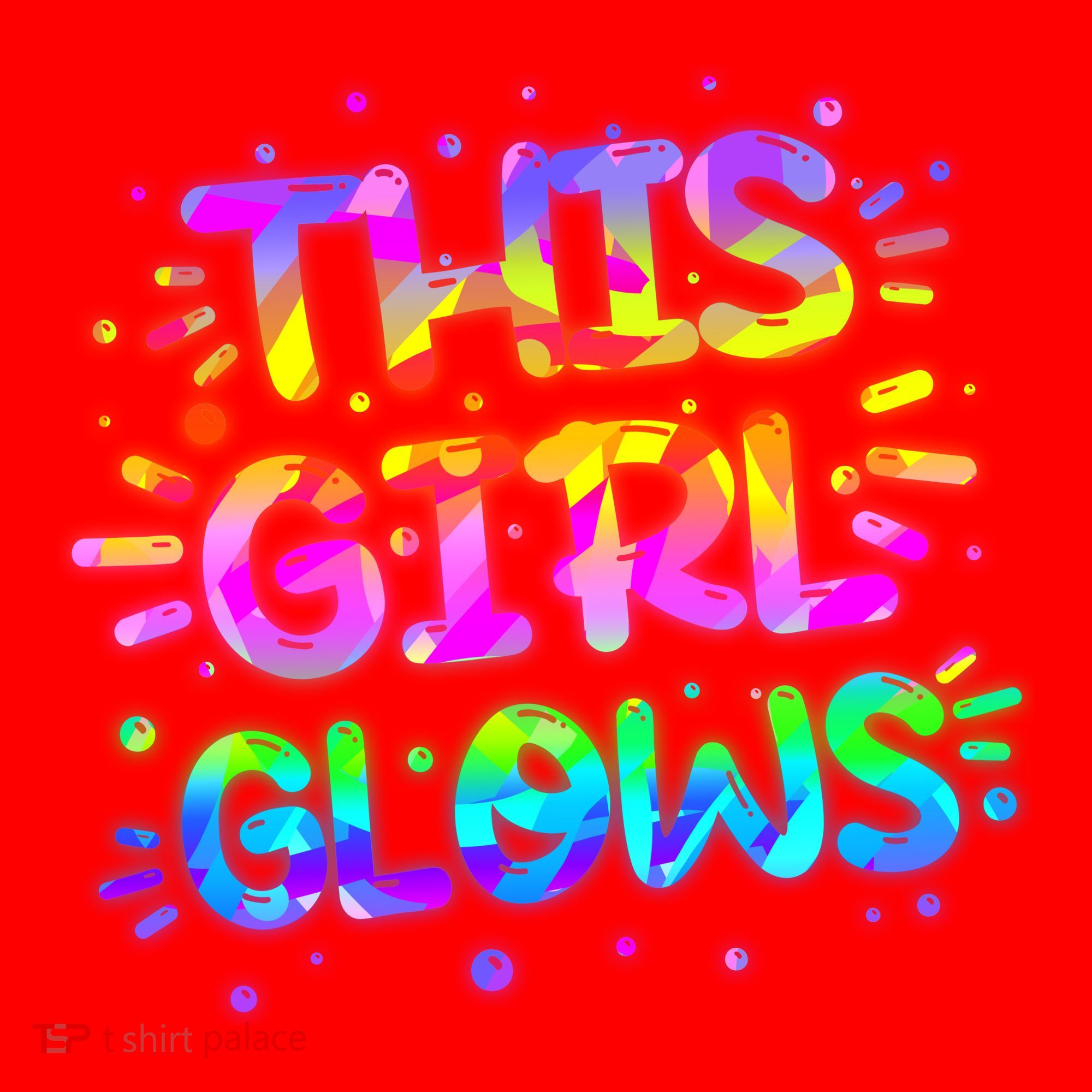Cute Neon This Girl Glows Santa Hat