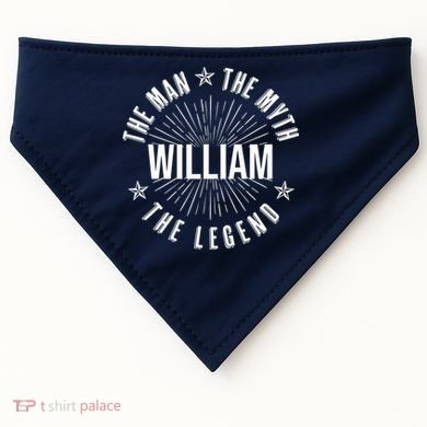 Custom Name The Man The Myth The Legend USA-Made Doggie Bandana